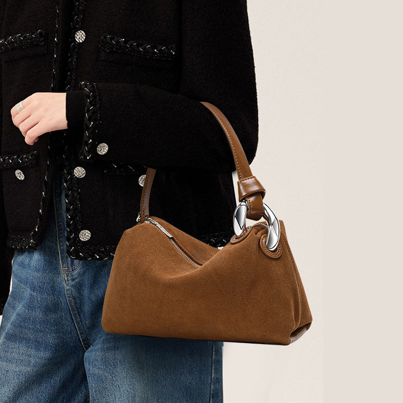 2025新款磨砂牛皮手提包复古时尚通勤百搭大容量单肩腋下包女,箱包皮具/热销女包/男包,通用款女包,淘宝优惠券,粉丝福利购,淘宝优惠卷