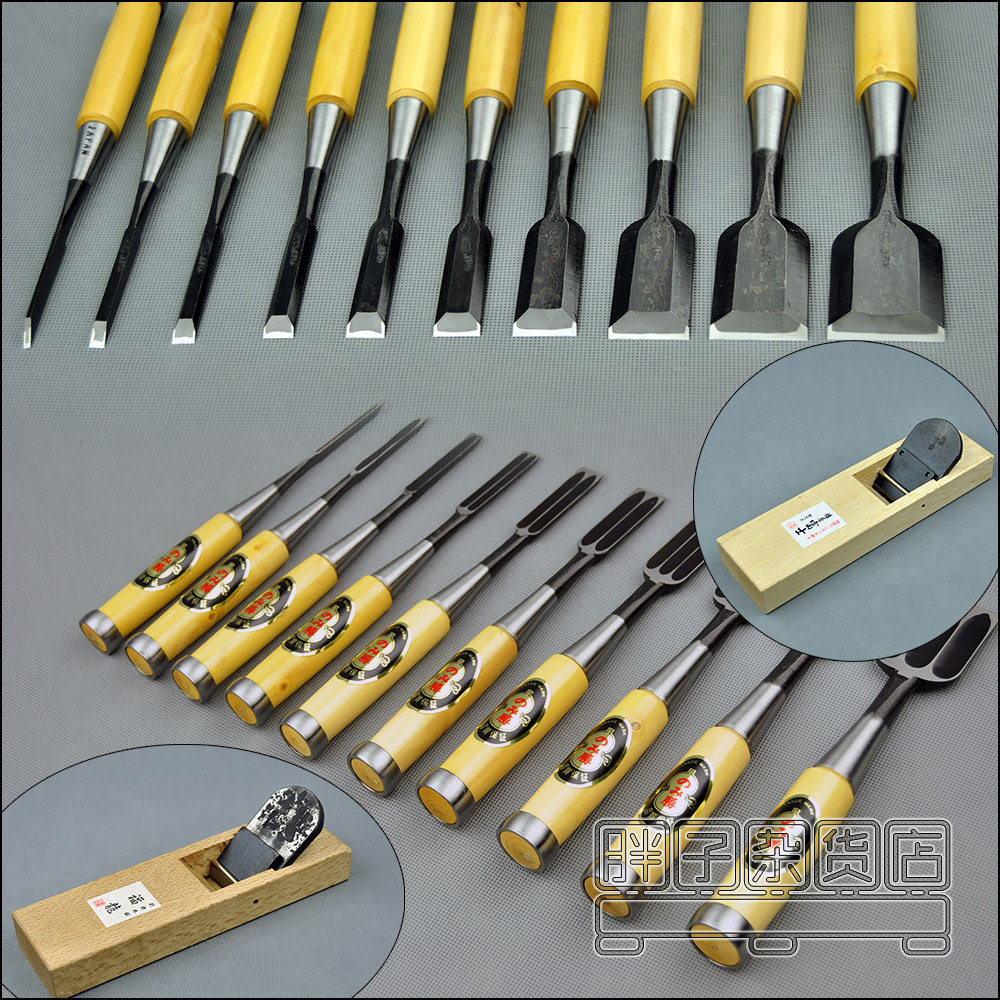 日本小山金属 追入凿10本组  木工凿 日式凿 木工扁铲