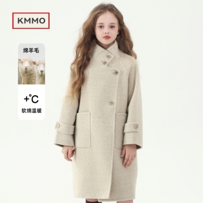 儿童双面羊绒大衣2025秋冬季新款
