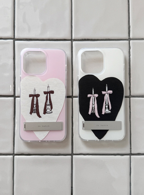 24 hatch “纸片爱心烛台”折叠支架手机壳双层工艺磨砂质感适用于苹果13-17系列