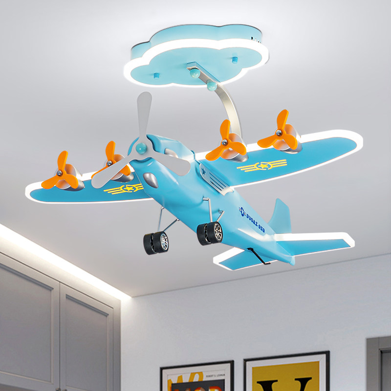 led儿童飞机灯 男孩卧室房间灯现代简约个性创意卡通造型吸顶灯具