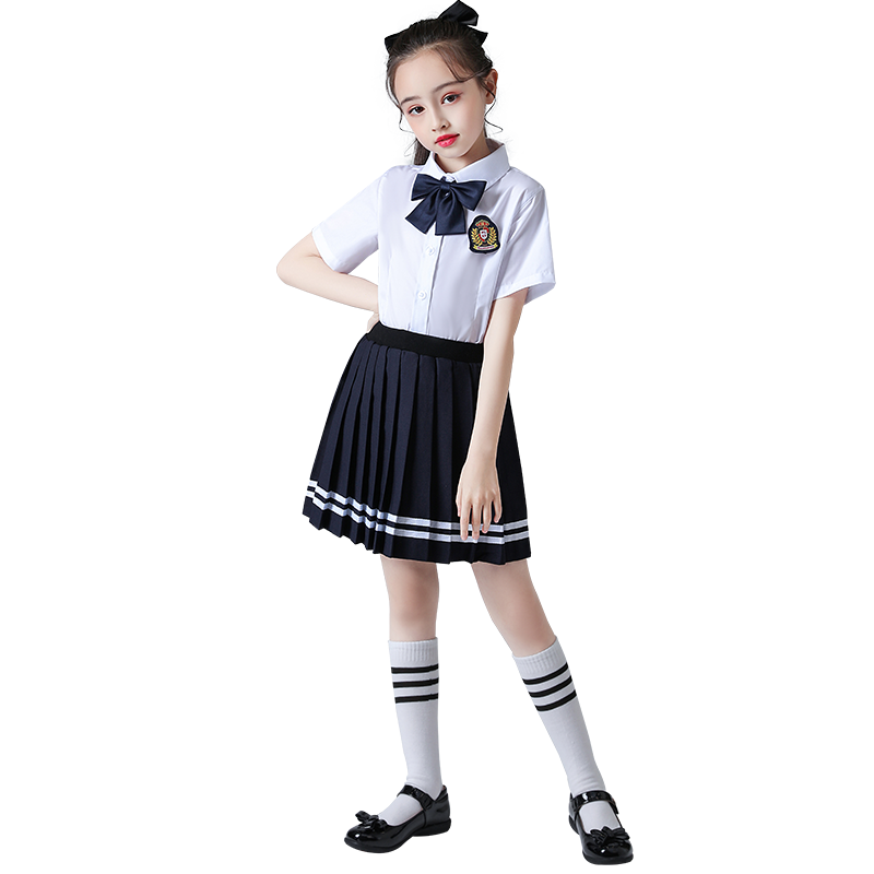 幼儿园园服校园英伦风中小学生班服校服套装夏季毕业典礼合唱服装
