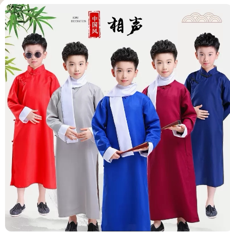六一说书人儿童马褂相声大褂