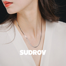 高级感925银扁平锁骨链女项链颈链百搭简约素链 SUDROV素觉项链