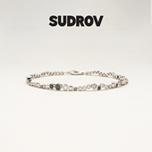SUDROV素觉脚链 2024新款 小众设计轻奢精致莫桑石脚链