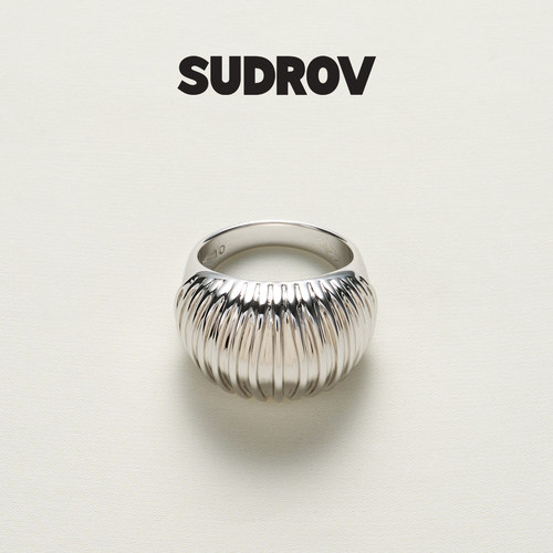 SUDROV素觉925银时尚风复古戒指