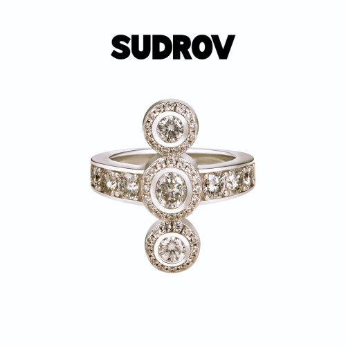 SUDROV素觉Lin Carat®克拉小姐系列椭圆环镶莫桑石戒指