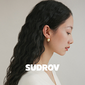 SUDROV素觉海水珍珠耳钉 简约基本款 耳饰南洋金珠高级感轻奢耳环