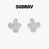 SUDROV 素觉Serafleur®花谧®系列LilaMuse®丁香花莫桑石耳钉女