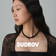 SUDROV素觉项链小众轻奢黑色尖晶石水晶颈链锁骨链生日新年礼物