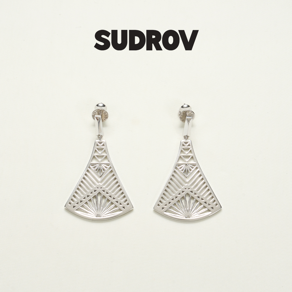 SUDROV素觉中国风系列扇形耳坠