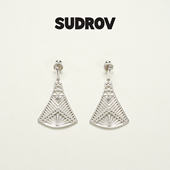 素觉SUDROV 素觉2025S S温柔 SUDROV 形状 中国风系列扇形耳坠