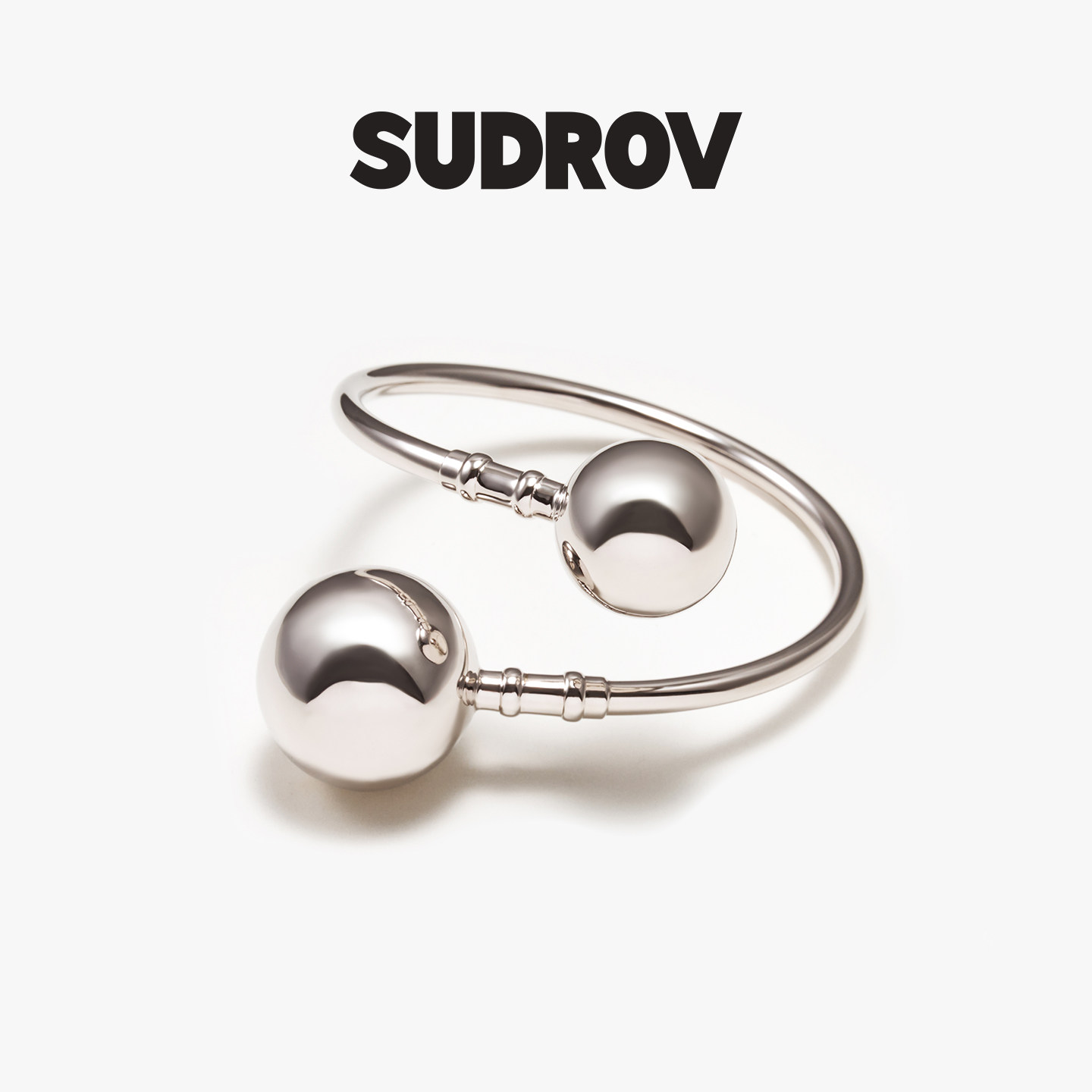 SUDROV/素觉2026S/S新品 不一样的温柔 925银个性时髦银球手镯女