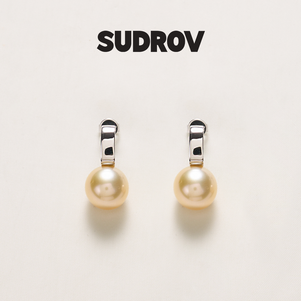 SUDROV素觉18K金海水珍珠耳钉