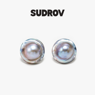 SUDROV S更自如地向内生长荷包蛋马贝系列耳钉耳环耳饰 素觉2026S