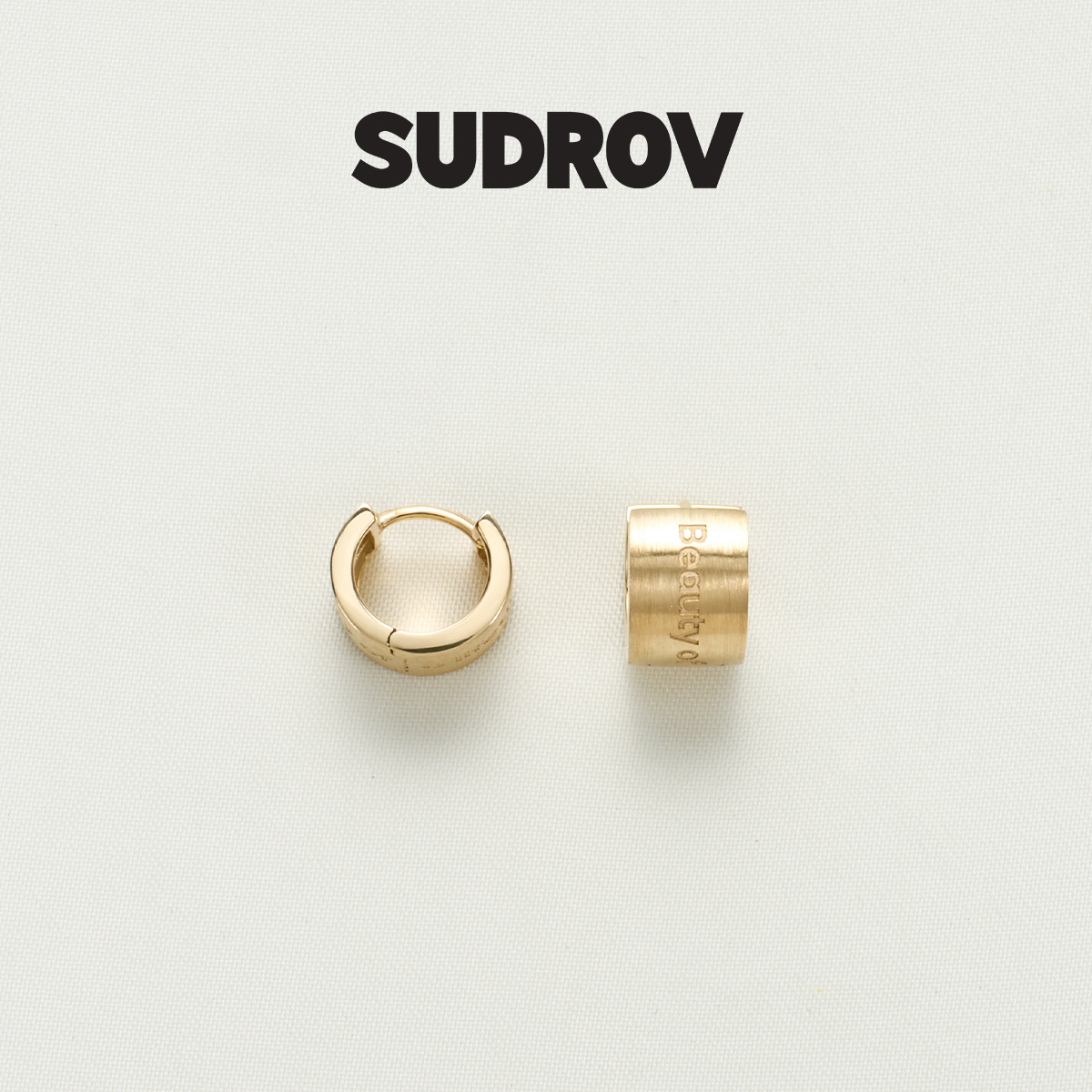 SUDROV素觉耳圈耳钉18K金材质