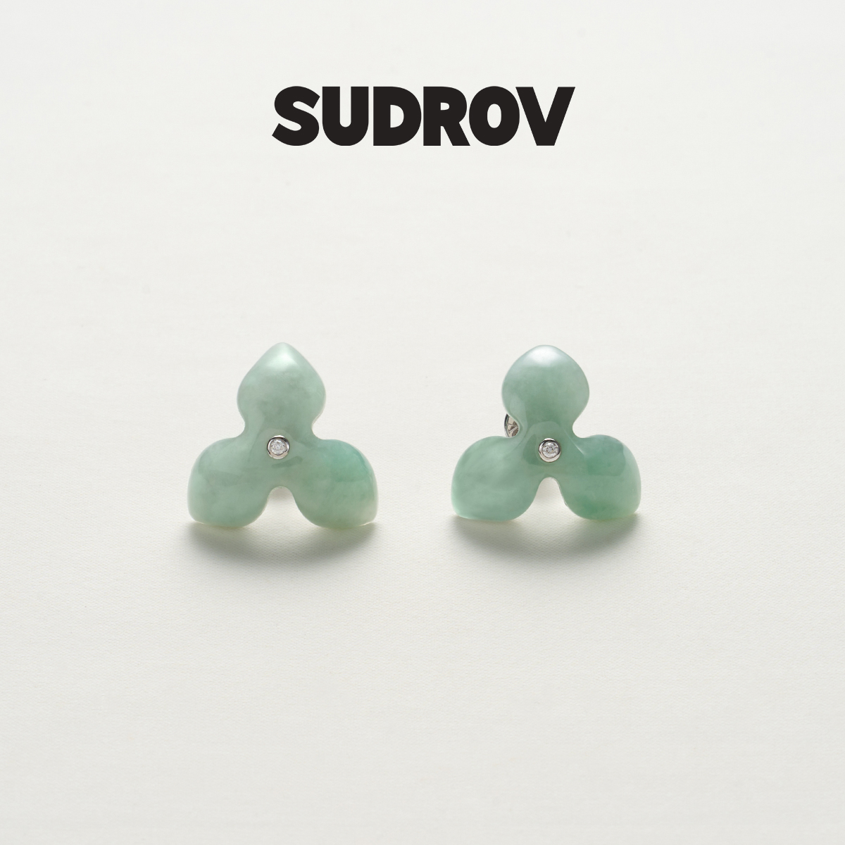 SUDROV素觉宝石耳钉新款翡翠耳饰耳环女玉石耳坠送女友生日礼物