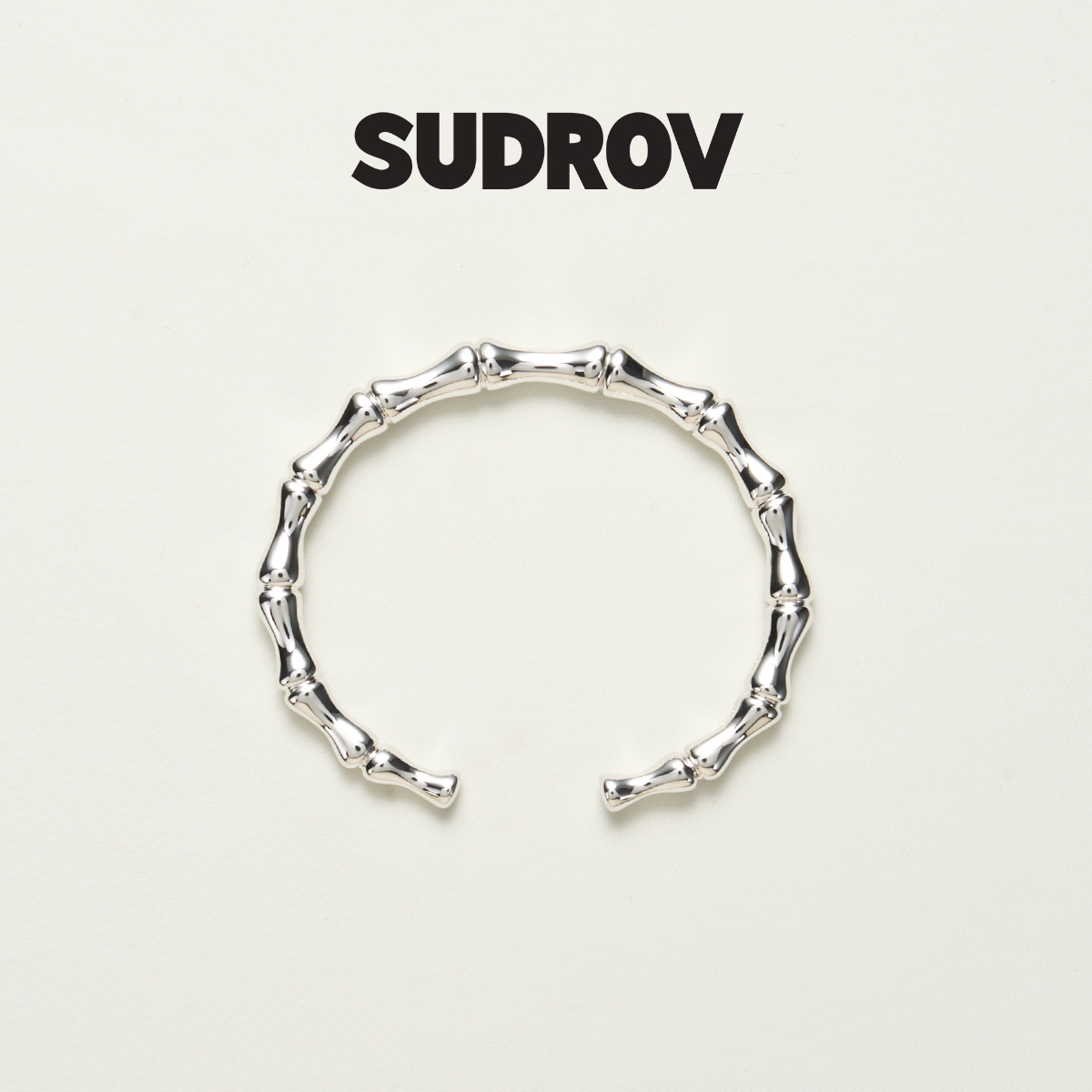 SUDROV素觉设计风925银竹节手镯
