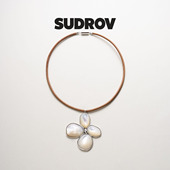 SUDROV素觉丁香花系列海水贝壳真皮秋冬项链毛衣链女新年生日礼物