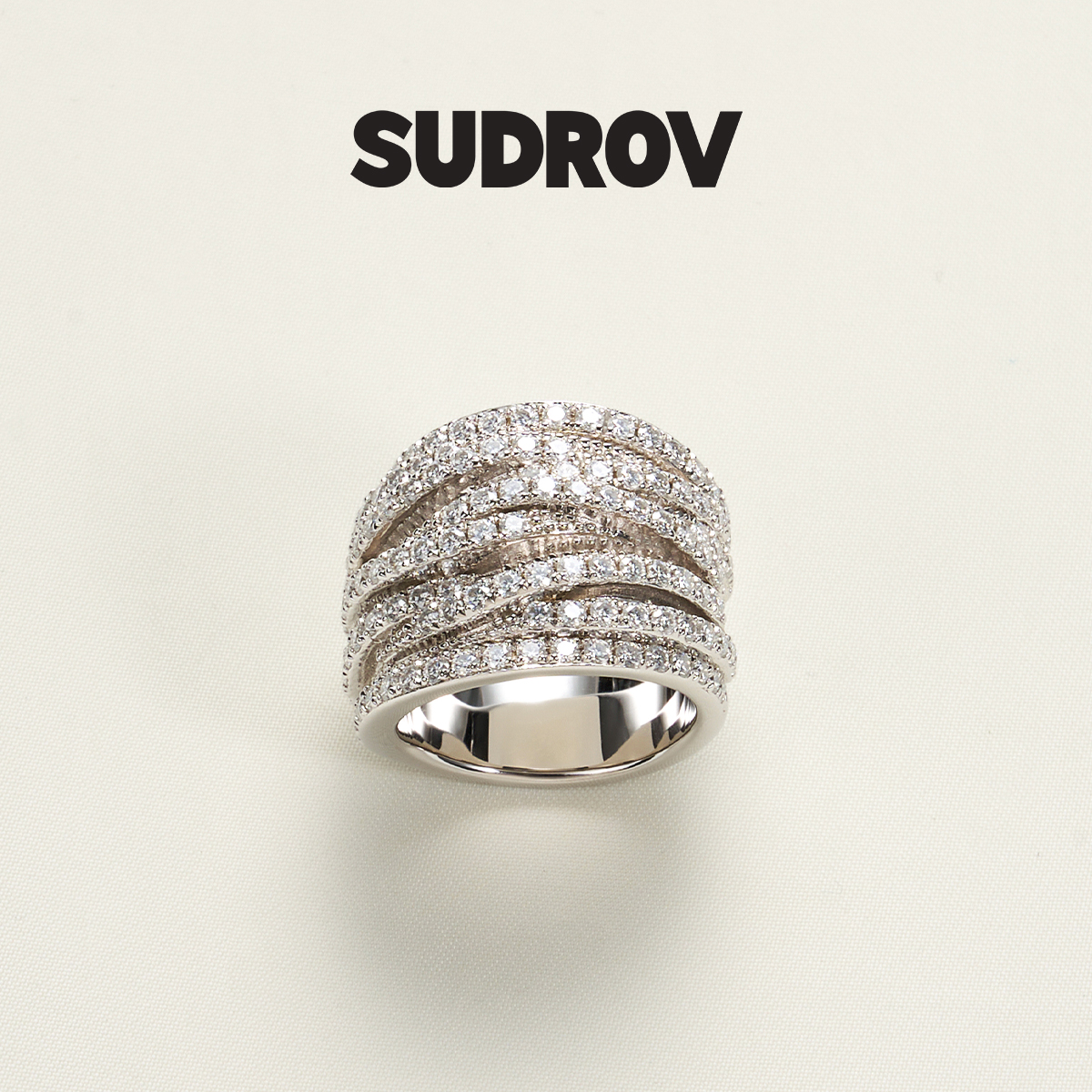 SUDROV/素觉大量感设计感个性莫桑石戒指