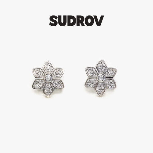 SUDROV素觉栀子花耳钉