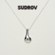 SUDROV素觉吊坠简约锁骨链气质925银音符项链女个性 百搭新年礼物