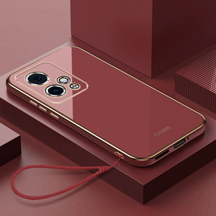 适用华为荣耀90gt手机壳直边纯色荣耀90GT可爱女新款 AN00软套外壳HONER全包网红超薄防摔 电镀硅胶MAG