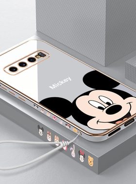 适用三星s10十手机壳新款Galaxys10+电镀手机套盖乐世S十卡通米奇s1o+轻奢防摔Samsung高级男女款