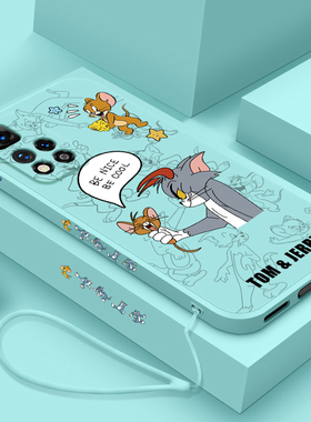 小米红米note11手机壳男生恶魔猫和老鼠redminote11pro+直边液态硅胶noto十一por全包防摔卡通女软套新款个性