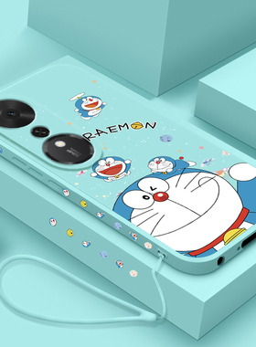 适用荣耀畅玩70plus手机壳新款哆啦A梦畅玩70PLUS液态硅胶保护套卡通女款CW70P全包防摔LOG-AN00潮牌个性创意