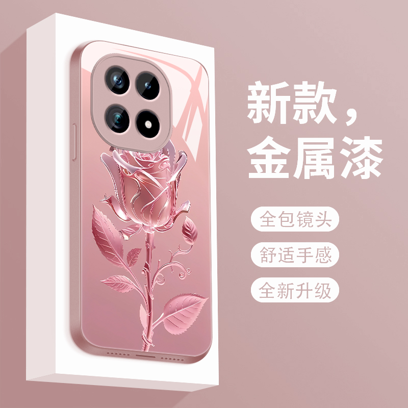 适用于vivoiqoo15手机壳玫瑰花iQOO15新款液态玻璃保护套爱酷十五镜头全包防摔v1v0icoo15潮牌简约创意女款