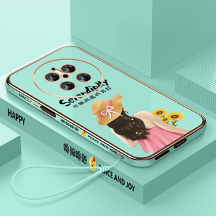 不期而遇适用华为mate70pro+手机壳新款Mate70pro保护套直边电镀硅胶METE防摔创意女款魅特七十全包时尚轻奢