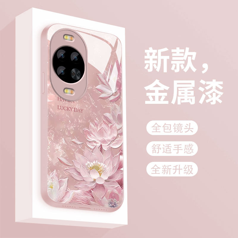适用华为nova14手机壳nova14pro液态玻璃保护套14ultra网红莲花novo14超薄散热十四高级女款por全包防摔