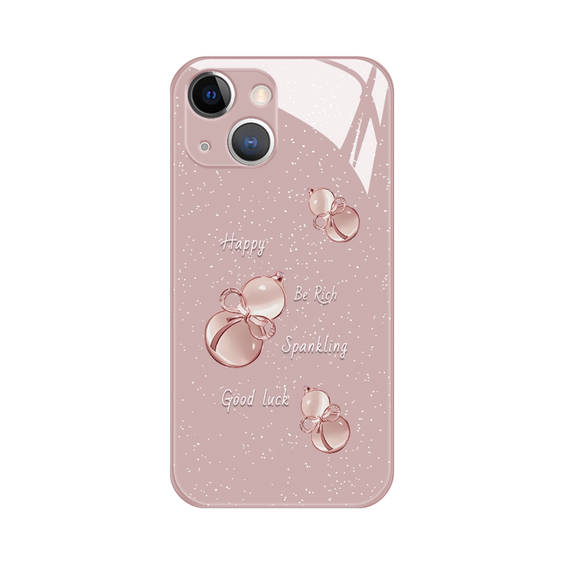 适用iPhone13手机壳新款液态玻璃苹果13pro个性简约玉葫芦13mini全包迷你高级防摔PROMAX网红唯美潮牌女款