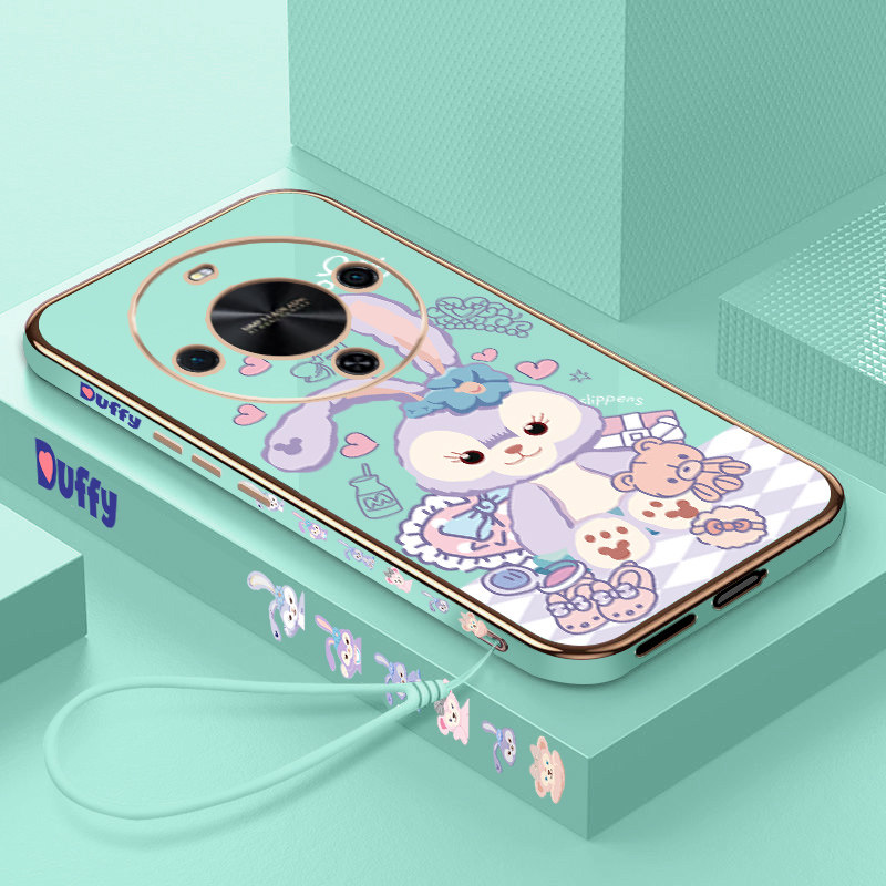 适用华为畅享70x活力版手机壳直边电镀硅胶畅想70x活力版保护套卡通芭蕾兔7ox时尚轻奢女款BRE-AL00a全包防摔