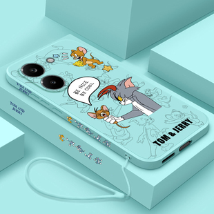 适用红米turbo5手机壳卡通猫和老鼠小米turbo5max硅胶保护套Redmi全包防摔软壳TurBo5Max液态个性创意男女款