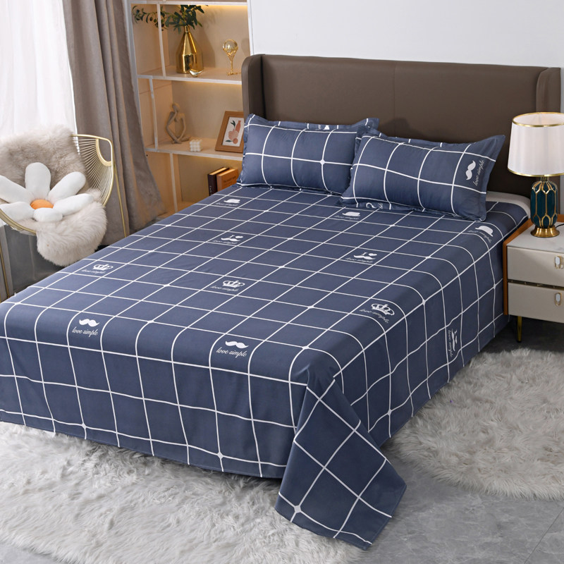 ins风双人现代简约床单单件单人男女学生宿舍上下铺寝室被单子1.2