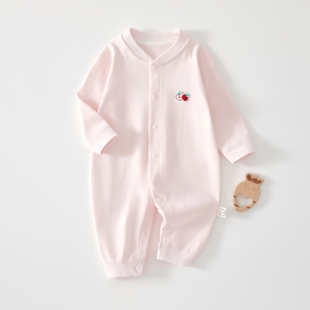 新生婴儿儿长袖连体衣服春秋季男女宝宝纯棉哈衣爬服新款秋冬贴身