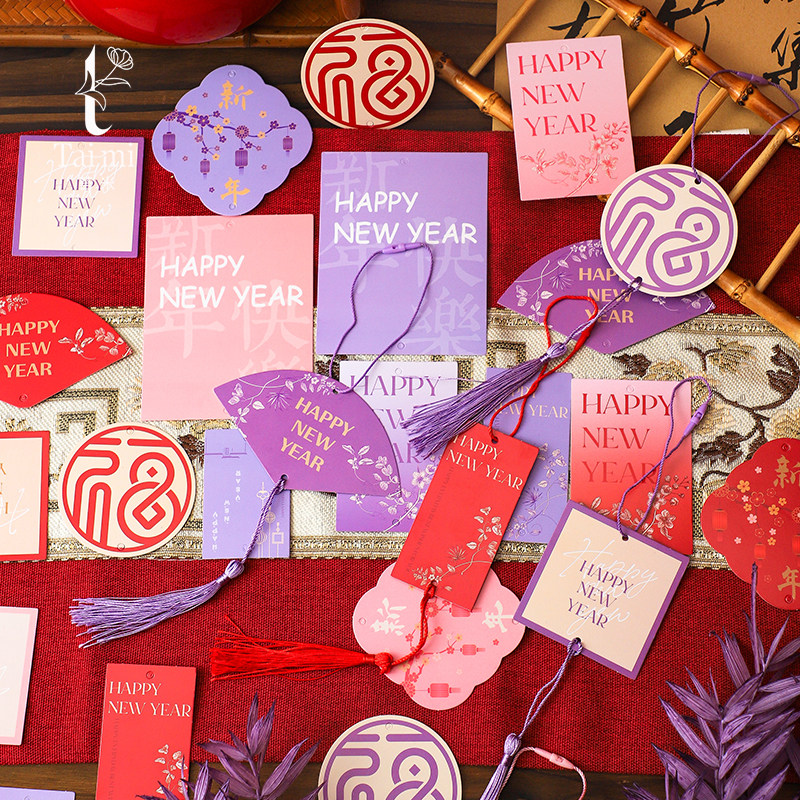 2026马年 新年烫金贺卡吊牌福桶年宵花摆件DIY配饰流苏挂卡明信片,节庆用品/礼品,贺卡/卡片,淘宝优惠券,粉丝福利购,淘宝优惠卷