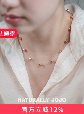 925银满天星人造珍珠项链女