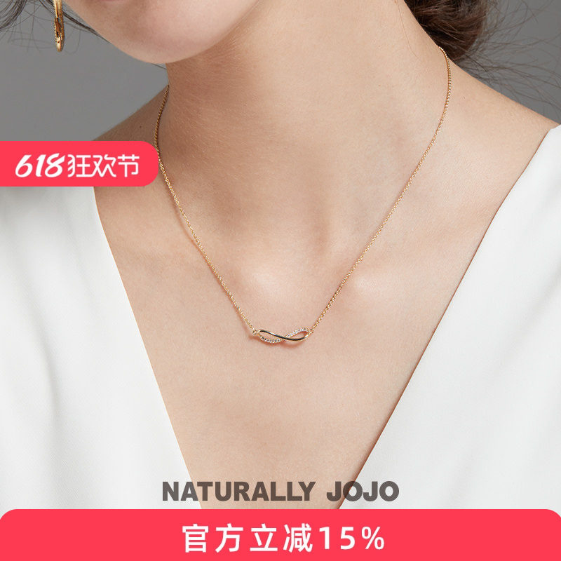 莫比乌斯环项链女ins轻奢小众设计14K彩金锁骨链2026新款爆款配饰