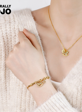 镀18k真金马上有钱碎冰冰钱币小马吊坠项链女本命年新年生肖配饰