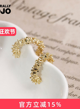 S925银针菜花耳环小众设计感
