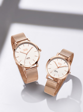 JOJO情侣手表一对表时尚简约皮带女款男士手表欧美钢带防水石英表