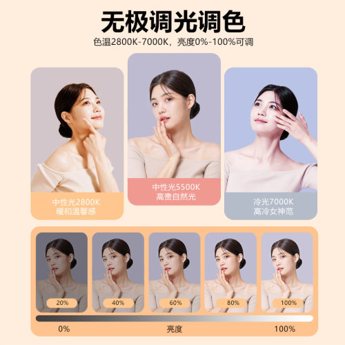 大屏直播补光灯平板摄影灯网红主播手机美颜灯厂家led补光灯