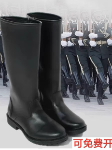 长筒靴佛爷靴子高筒靴仪仗队骑马靴大帅靴靴子马丁靴防水升旗靴子