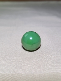 卡18.4mm和田玉乌兰海碧玉圆珠单珠散珠文玩配珠顶珠隔珠多宝锁骨