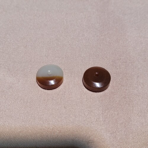 天然和田玉新疆且末料卡12mm隔片吊坠锁骨吊坠文玩配饰DIY扣子