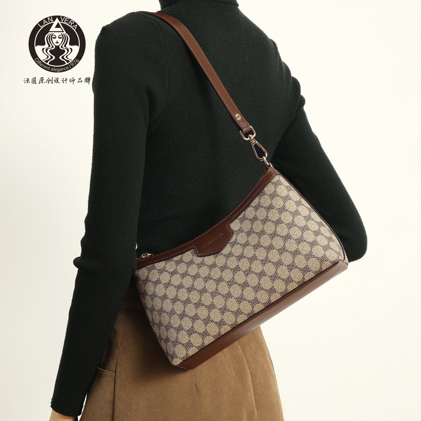 LANVERA小包包中年秋冬2025新款 大气简约妈妈包腋下斜挎包妈妈款,箱包皮具/热销女包/男包,通用款女包,淘宝优惠券,粉丝福利购,淘宝优惠卷