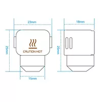 Tuozhu 3D printer accessories: Bamboo A1mini/A2L hot-end silicone sleeve, black high-temperature resistant and heat-resistant protective cover thumbnail 2